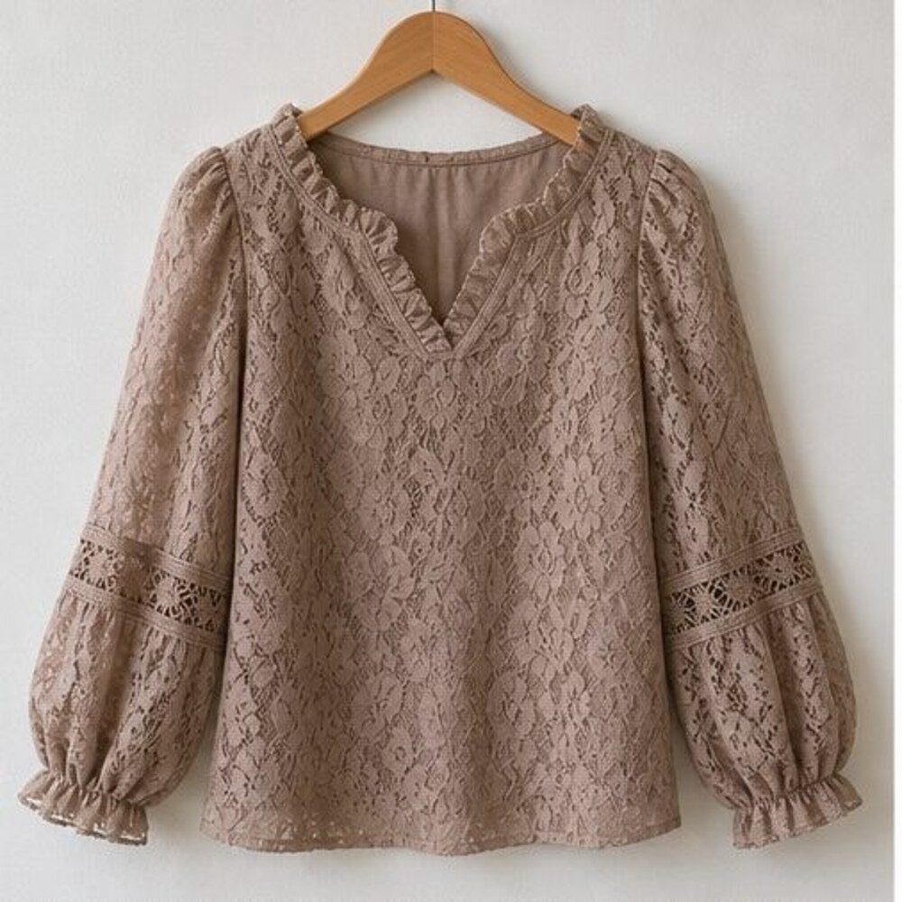 Taupe Wrap Blouse